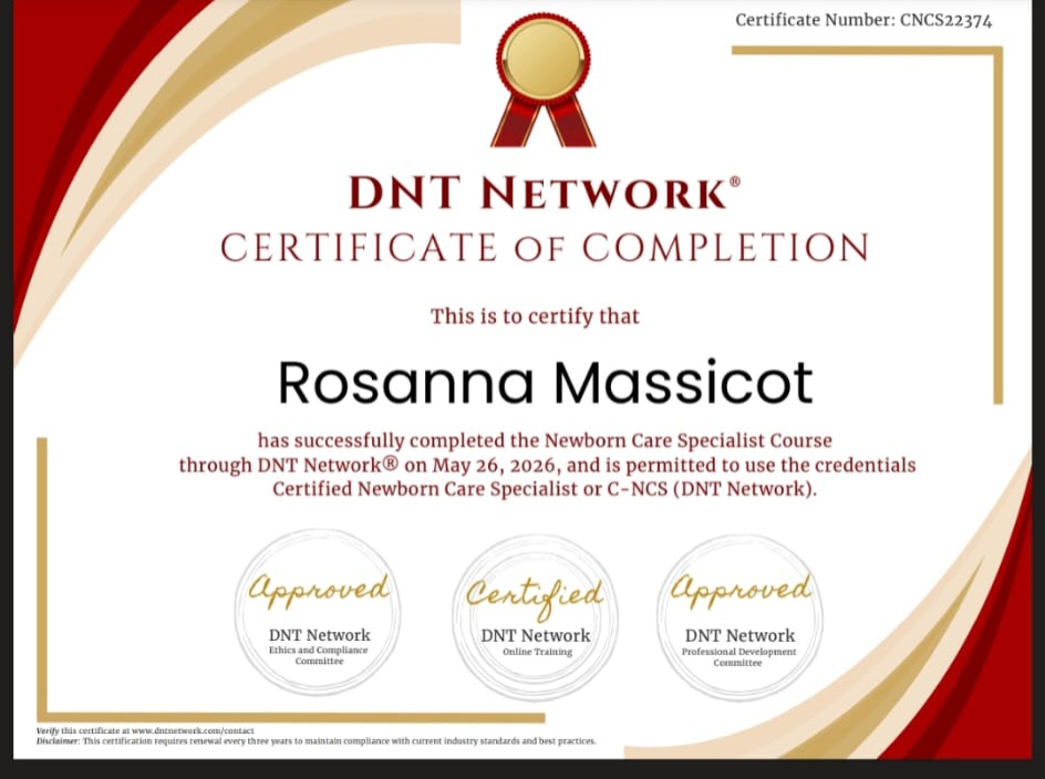 DNT Network Certified Newborn Care Specialist